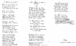 Manuscrit des 2 chansons