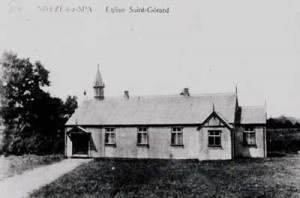 La chapelle Saint Gérard Majella à Nivezé en 1910 (carte postale collection Marc Hans)