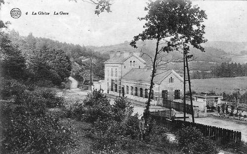 Carte postale  1910 : la gare de La Gleize