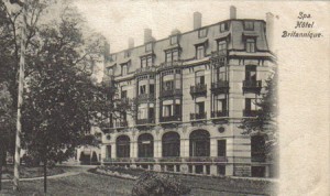 Grand hôtel Britannique rue de la Sauvenière à Spa (carte postale)