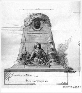 Plan du projet du monument Georges Krins.