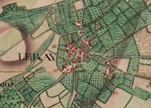 Le village de « Le Ray », extrait de la carte Ferraris de 1777 (I.G.N. – www.ign.be)