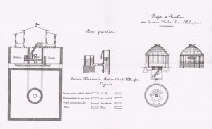 1908 : Projet de pavillon pour la source « Pouhon Duc de Wellington » (collection X. Coibion)