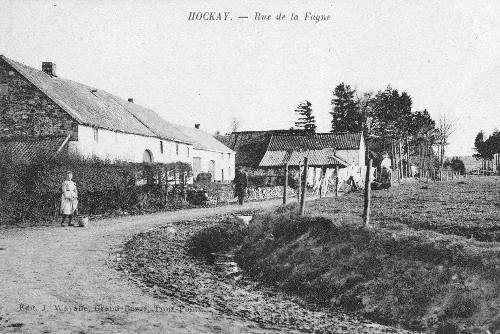 1908: Sortie du village en direction de Xhoffraix (route de la fagne)