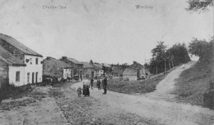 1909: Le Wérihay après la canalisation du Ruy de Creppe (c. postale - Fonds Body)