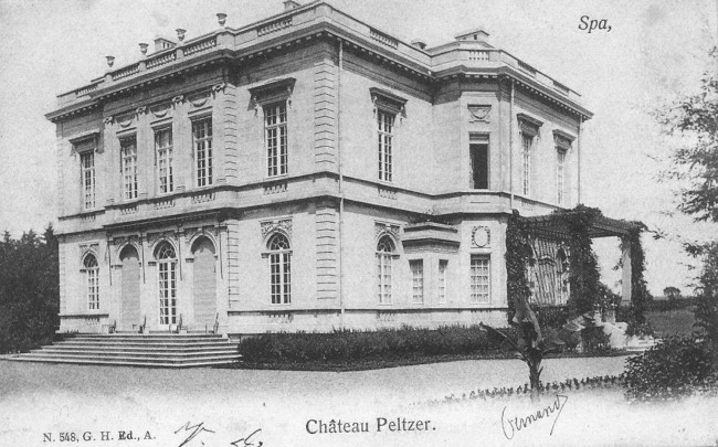 Carte postale : 1910 : Château de la Fraineuse à Nivezé-Spa