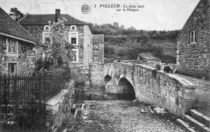 Carte postale : 1920 : Le vieux pont de Polleur